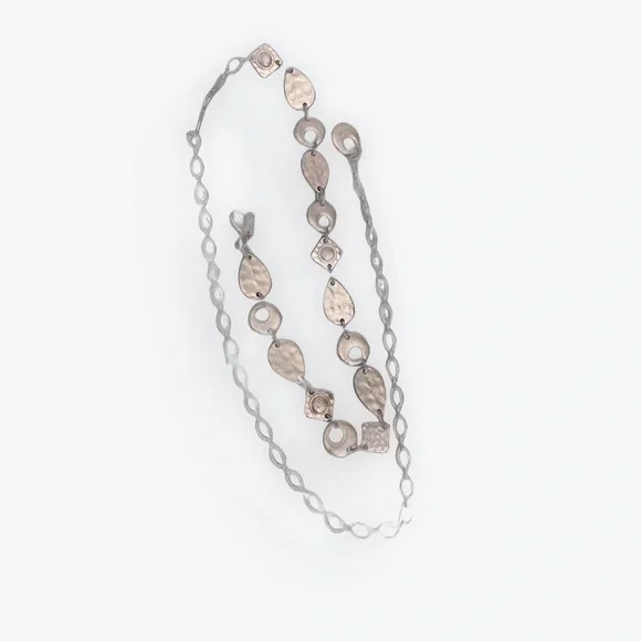 Chico’s Silver Metal Chain Belt Adjustable One Size - Picture 1 of 8